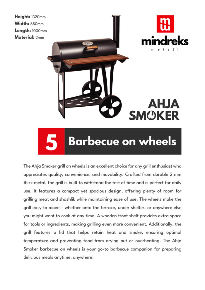 Ahja Smoker Grill ratastel - Image 4